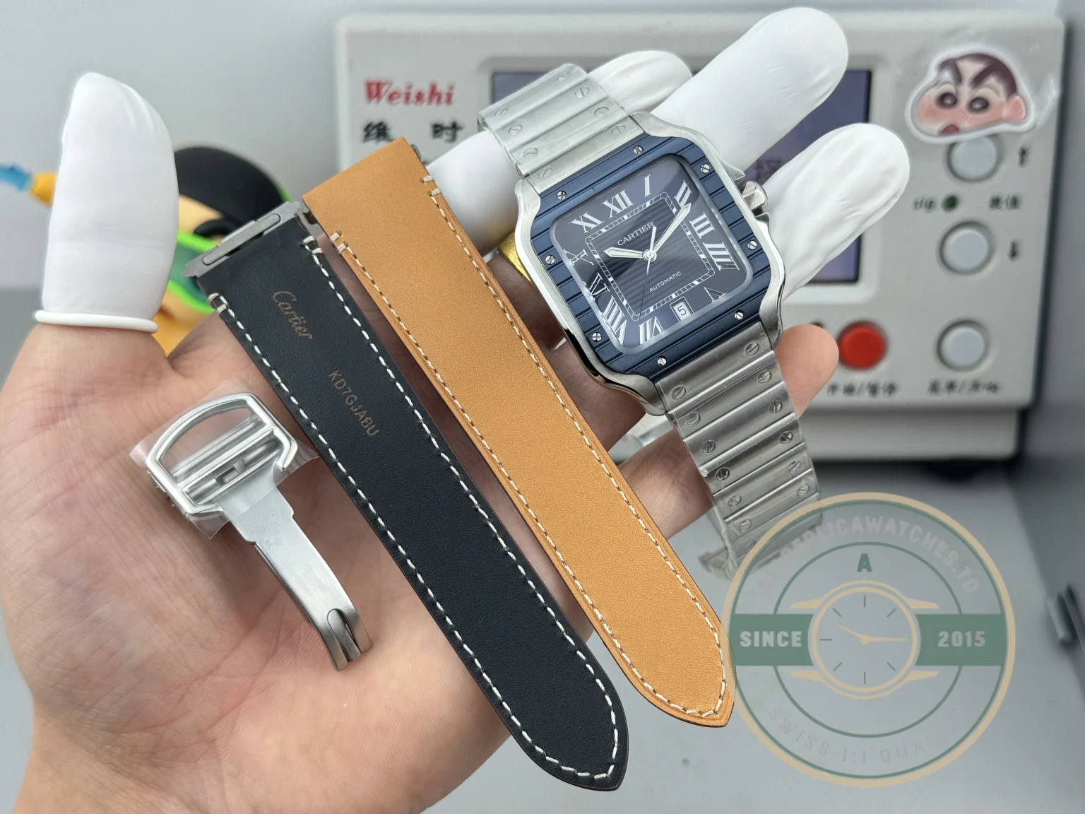 Replica Cartier SANTOS DE Blue Dial 40mm WSSA0048 - High-Grade Replica Watch