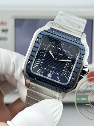 Replica Cartier SANTOS DE Blue Dial 40mm WSSA0048 - Luxury Replica Watch