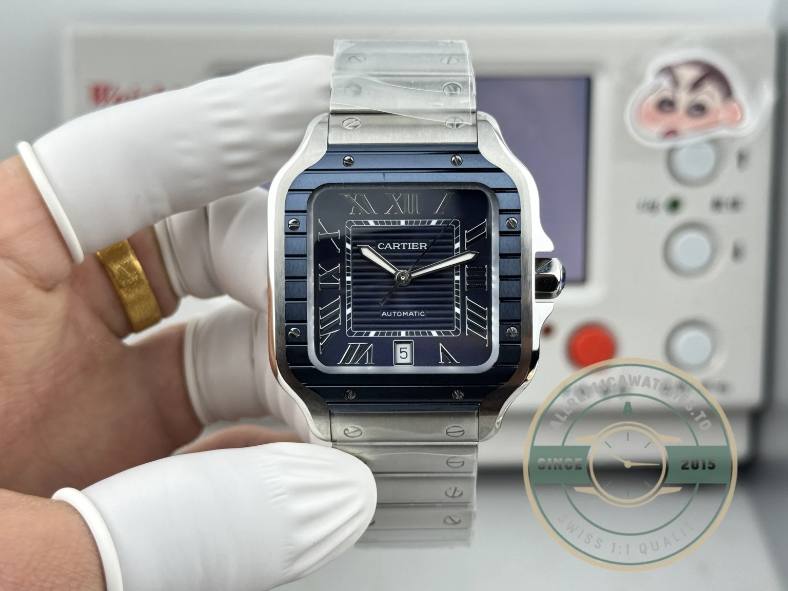 Replica Cartier SANTOS DE Blue Dial 40mm WSSA0048 - Swiss Movement Replica Watch