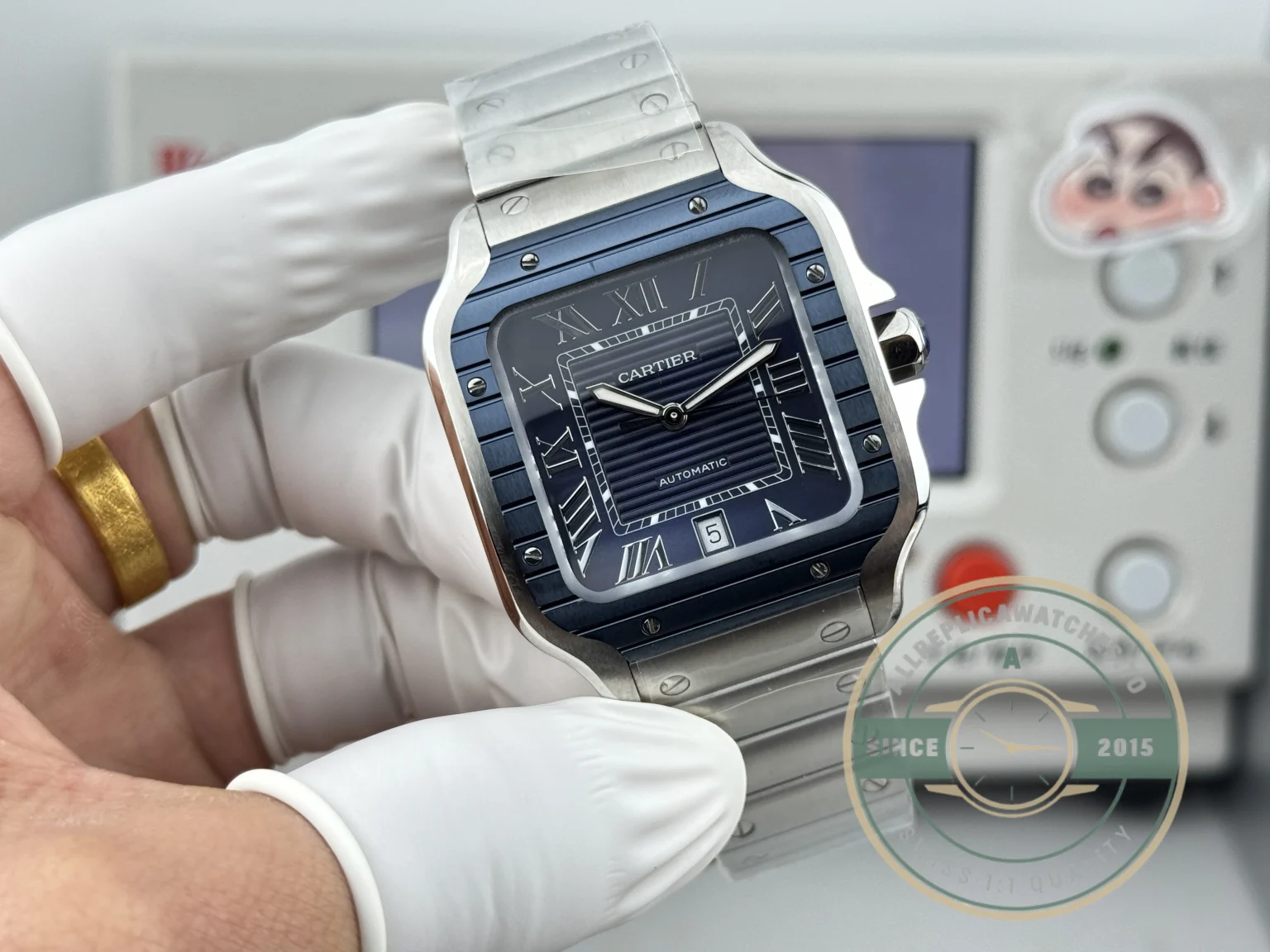 Replica Cartier SANTOS DE Blue Dial 40mm WSSA0048 - Affordable Super Clone Watch