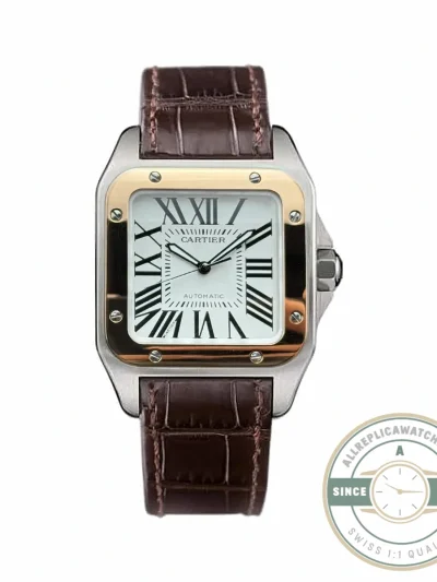 Replica Cartier Santos de Cartier 100 Rose Gold W20107X7 - Premium Super Clone Watch