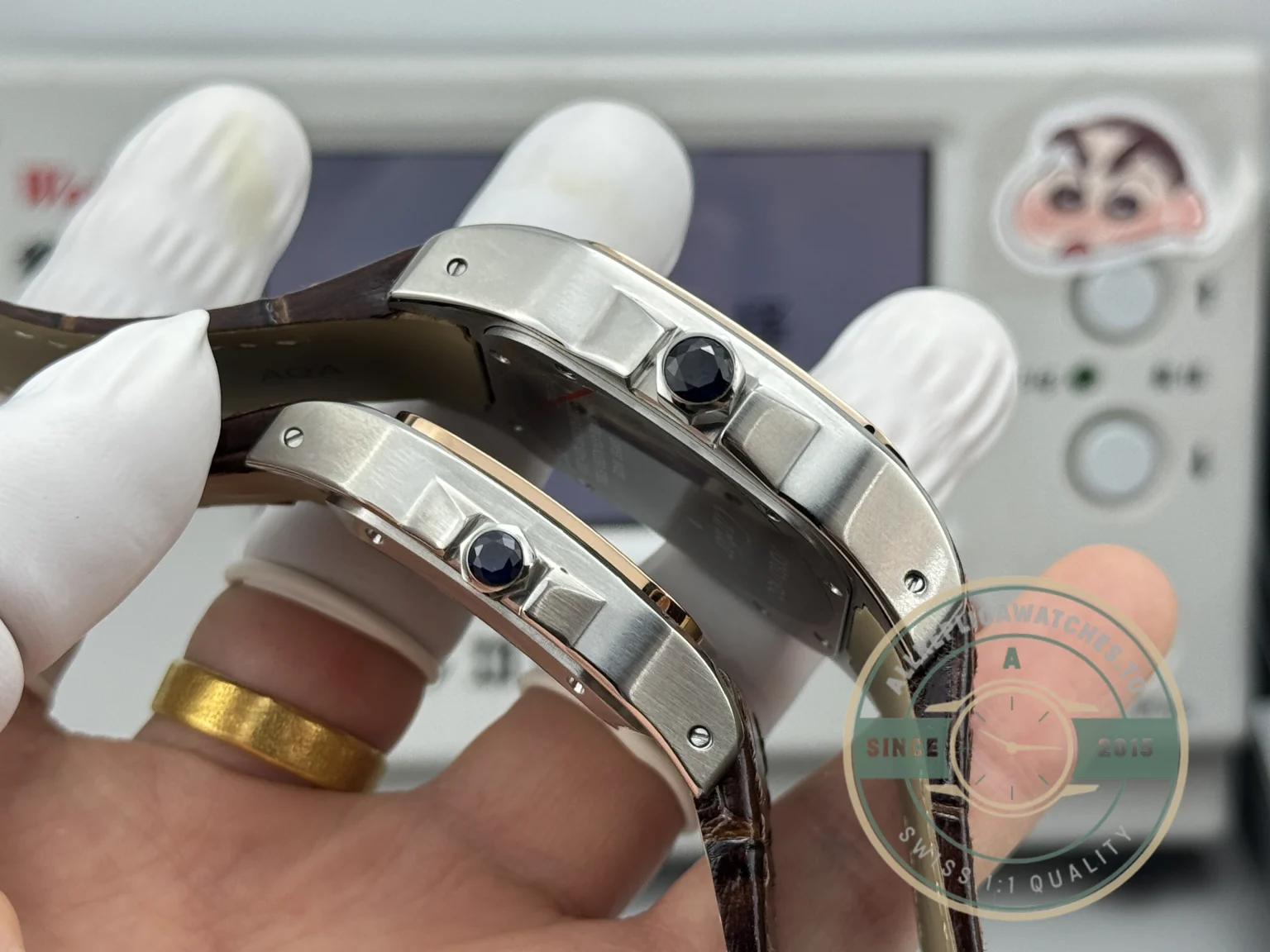 Replica Cartier Santos de Cartier 100 Rose Gold W20107X7 - Best Quality Replica Watch