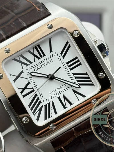 Replica Cartier Santos de Cartier 100 Rose Gold W20107X7 - Budget Luxury Replica Watch
