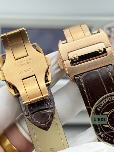 Replica Cartier Santos de Cartier 100 Rose Gold W20107X7 - Swiss Movement Replica Watch