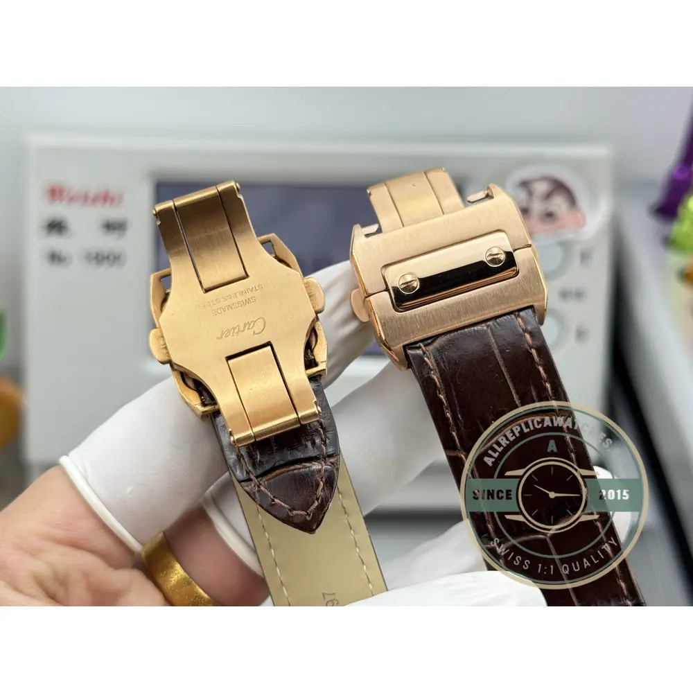 Replica Cartier Santos de Cartier 100 Rose Gold W20107X7 - Swiss Movement Replica Watch