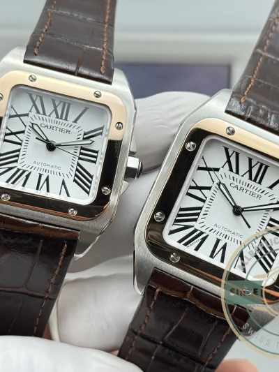 Replica Cartier Santos de Cartier 100 Rose Gold W20107X7 - Affordable Luxury Replica Timepiece