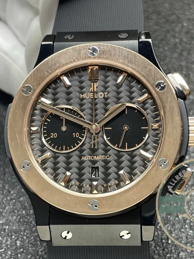 Replica Hublot Classic Fusion Gold 521.CO.1781.RX Carbon Dial - Premium Super Clone Watch