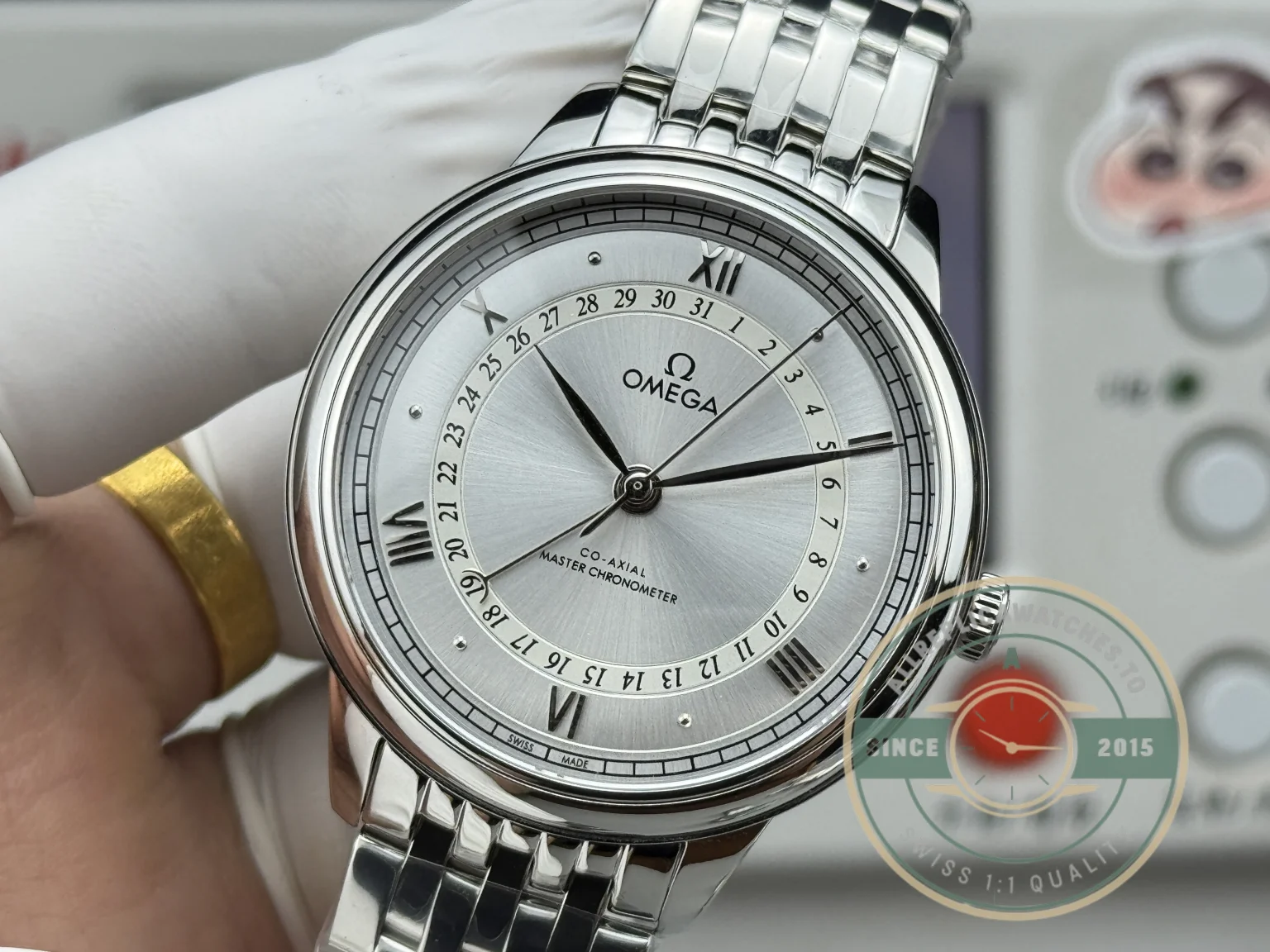 Replica Omega De Ville 42mm, Silver 434.23.42.22.02.001 - High-Grade Replica Watch