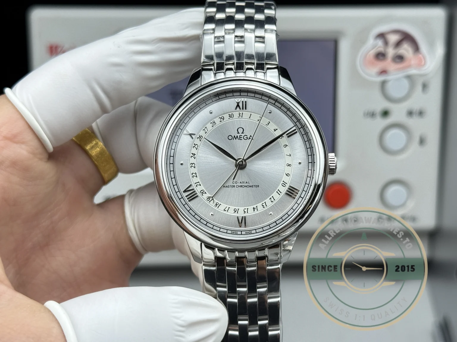 Replica Omega De Ville 42mm, Silver 434.23.42.22.02.001 - 1:1 Swiss Replica Watch