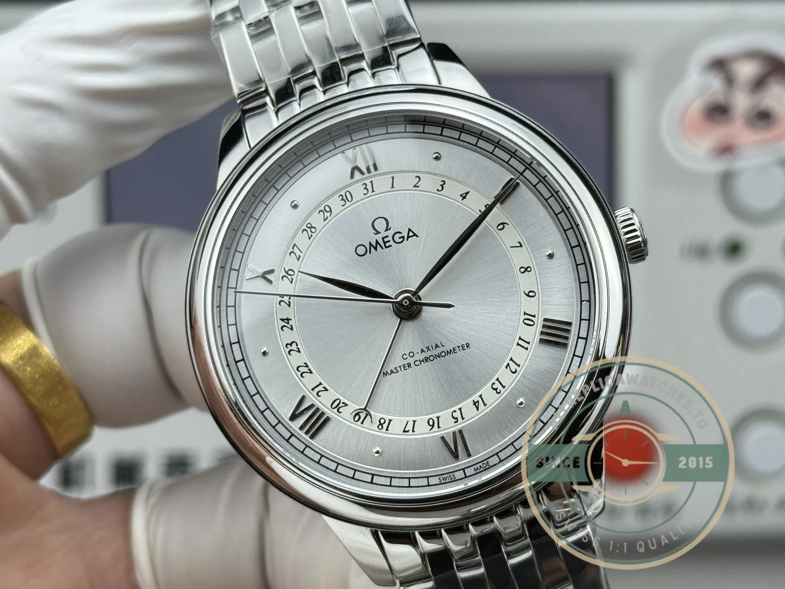 Replica Omega De Ville 42mm, Silver 434.23.42.22.02.001 - High-Grade Replica Watch