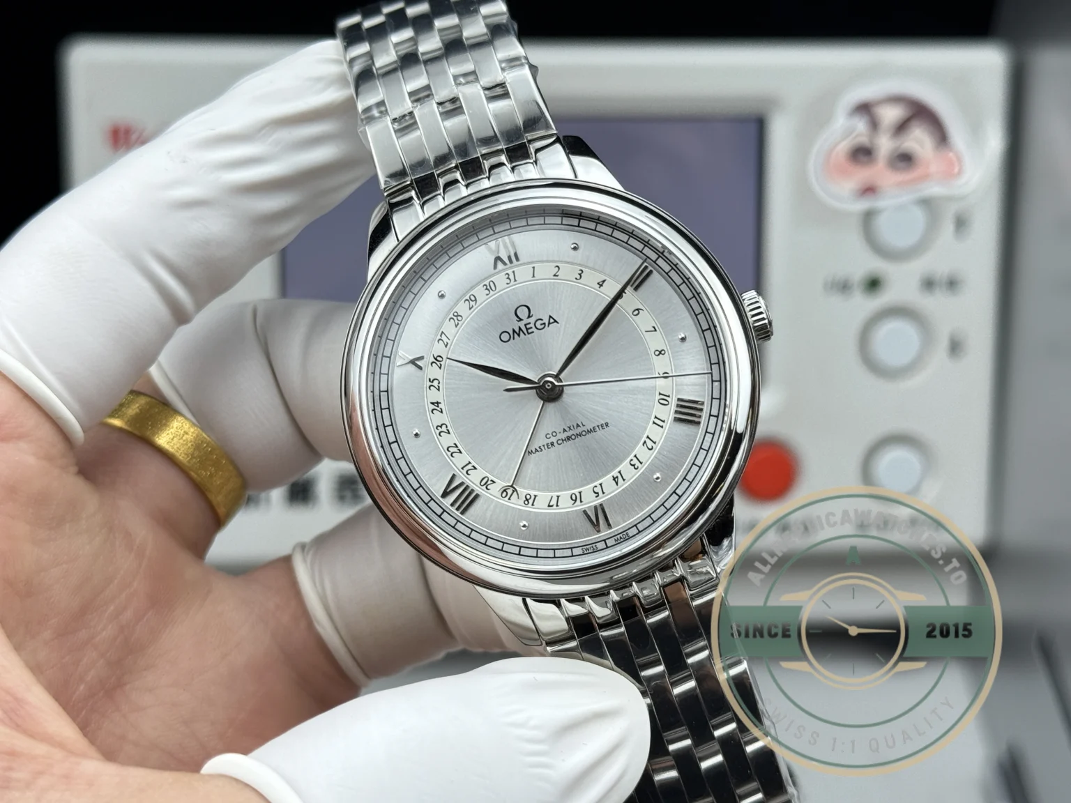 Replica Omega De Ville 42mm, Silver 434.23.42.22.02.001 - 1:1 Swiss Replica Watch