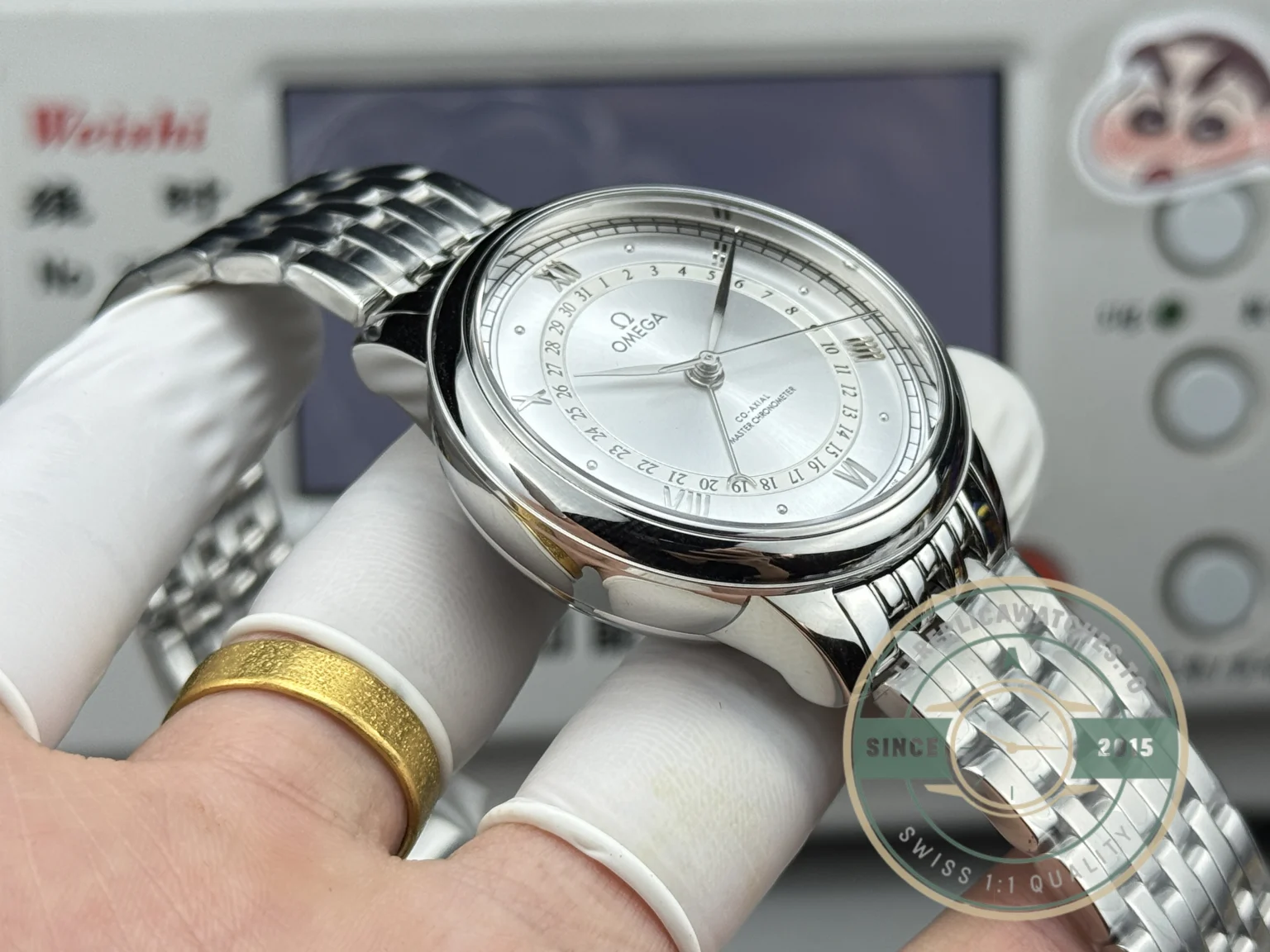 Replica Omega De Ville 42mm, Silver 434.23.42.22.02.001 - 1:1 Swiss Replica Watch