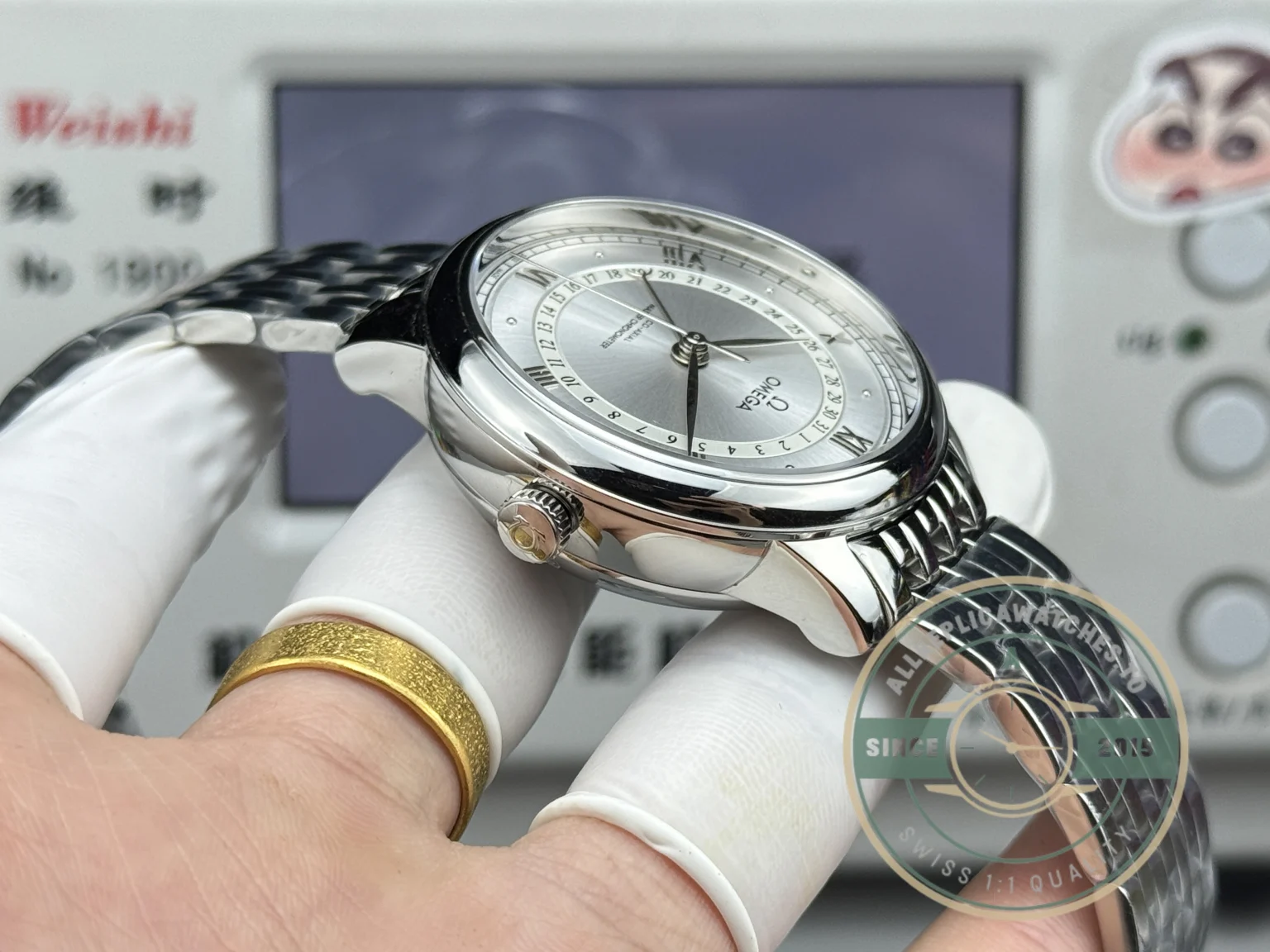 Replica Omega De Ville 42mm, Silver 434.23.42.22.02.001 - Affordable Luxury Replica Timepiece