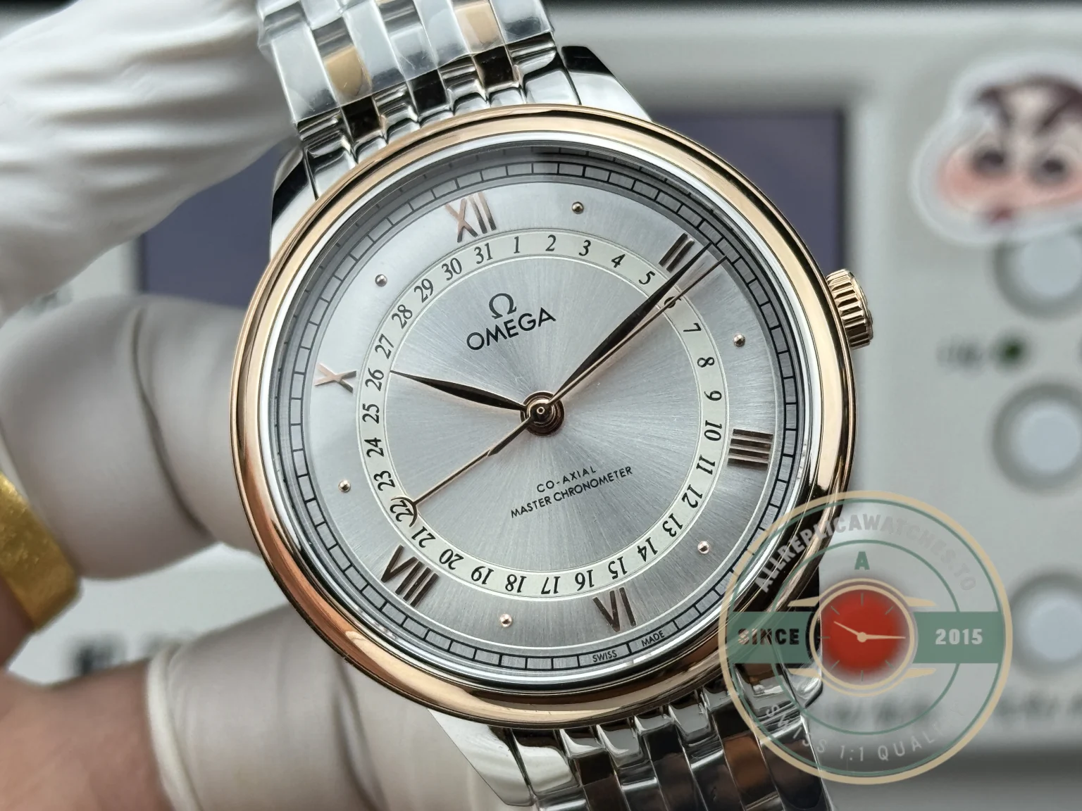 Replica Omega De Ville Prestige 42mm, Rose Gold 434.20.42.22.02.001 - Factory Super Clone Watch