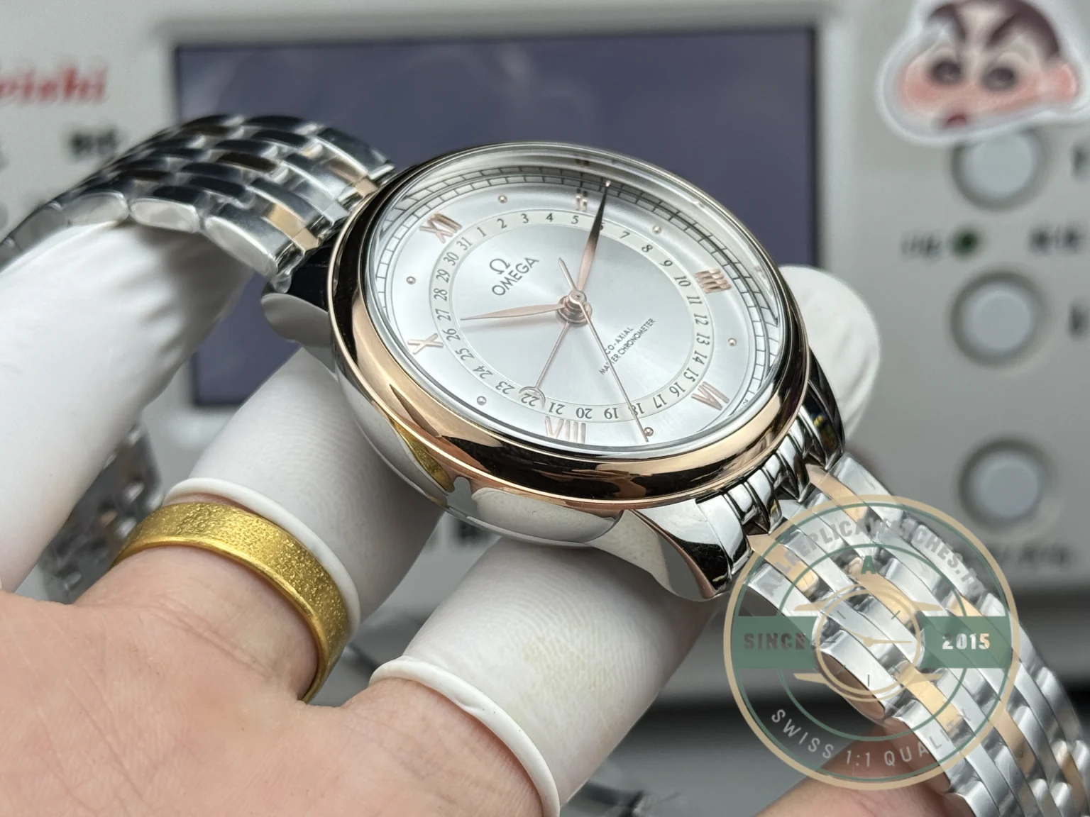 Replica Omega De Ville Prestige 42mm, Rose Gold 434.20.42.22.02.001 - High-Grade Replica Watch