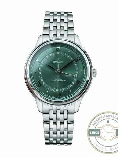 Replica OMEGA De Ville Prestige 434.10.40.20.10.001 40mm Silver, Green Dial - Premium Super Clone Watch