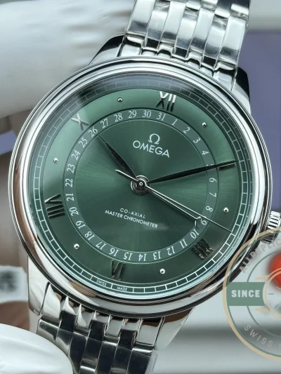 Replica OMEGA De Ville Prestige 434.10.40.20.10.001 40mm Silver, Green Dial - Top-Tier Swiss Replica Watch