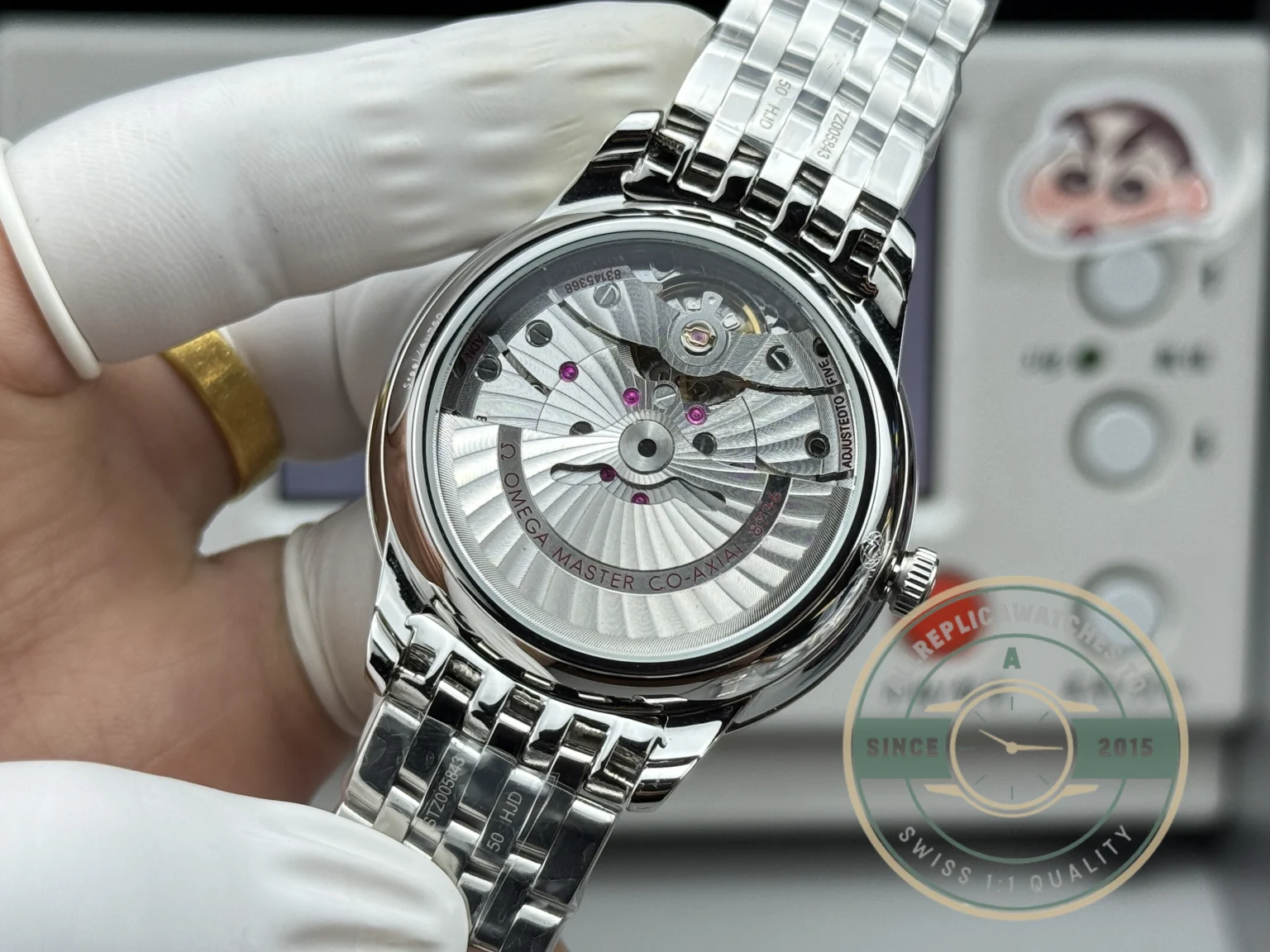Replica OMEGA De Ville Prestige 434.10.40.20.10.001 40mm Silver, Green Dial - Luxury Replica Watch
