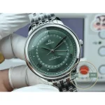 Replica OMEGA De Ville Prestige 434.10.40.20.10.001 40mm Silver, Green Dial - Swiss Movement Replica Watch