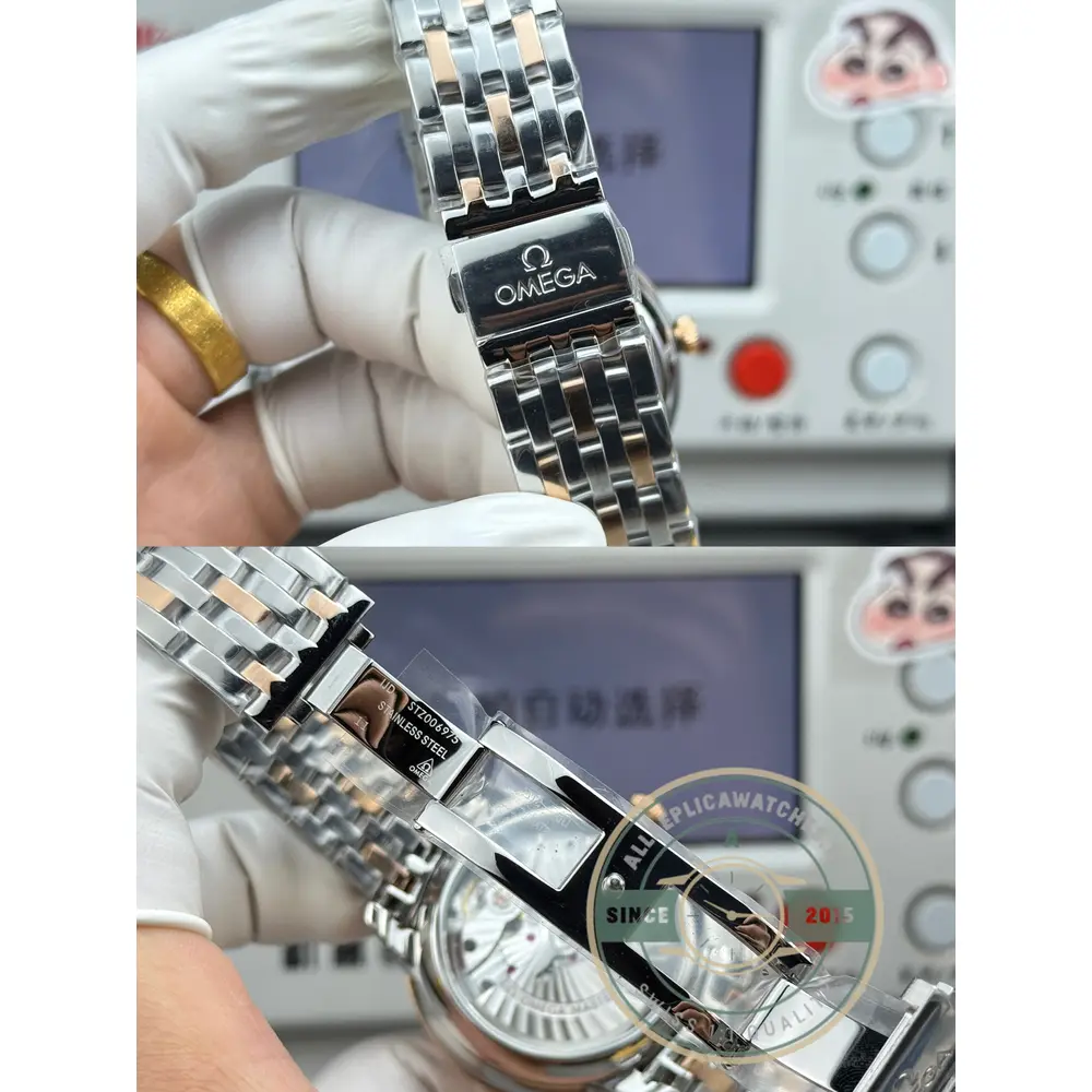 Replica OMEGA De Ville Prestige 434.15.40.20.10.001 40mm Rose Gold, Green Dial - Swiss-Made Clone Watch