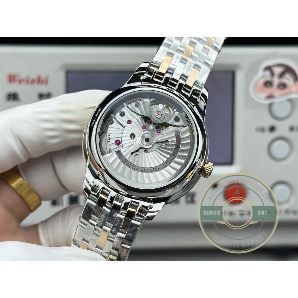 Replica OMEGA De Ville Prestige 434.15.40.20.10.001 40mm Rose Gold, Green Dial - Best Quality Replica Watch