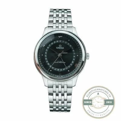 Replica OMEGA De Ville Prestige Co Axial 40mm Black Dial 434.104.020.010.01 - Top-Tier Swiss Replica Watch