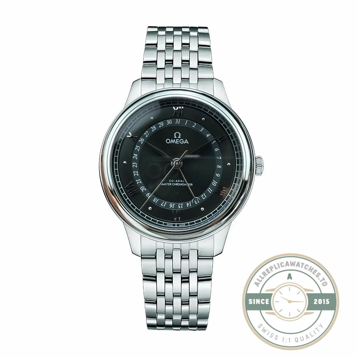 Replica OMEGA De Ville Prestige Co Axial 40mm Black Dial 434.104.020.010.01 - Top-Tier Swiss Replica Watch