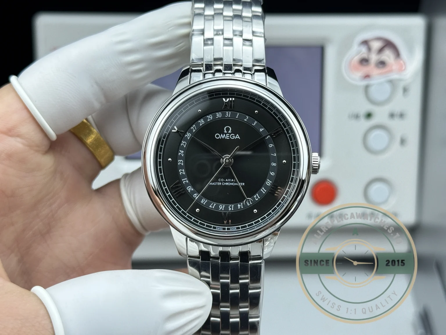 Replica OMEGA De Ville Prestige Co Axial 40mm Black Dial 434.104.020.010.01 - Premium Super Clone Watch