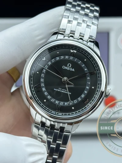 Replica OMEGA De Ville Prestige Co Axial 40mm Black Dial 434.104.020.010.01 - High-Grade Replica Watch
