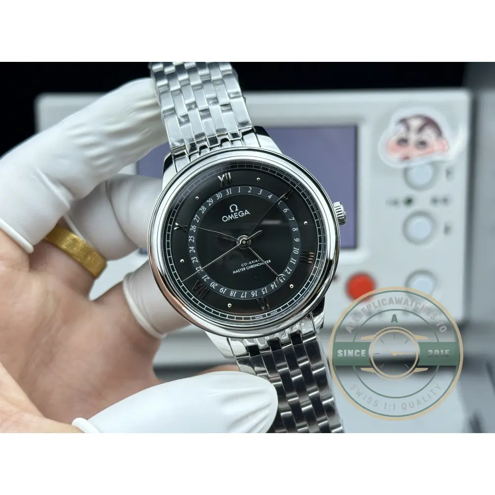 Replica OMEGA De Ville Prestige Co Axial 40mm Black Dial 434.104.020.010.01 - Premium Super Clone Watch