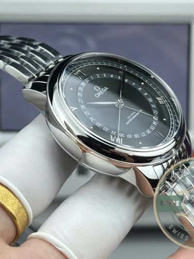 Replica OMEGA De Ville Prestige Co Axial 40mm Black Dial 434.104.020.010.01 - Swiss Movement Replica Watch