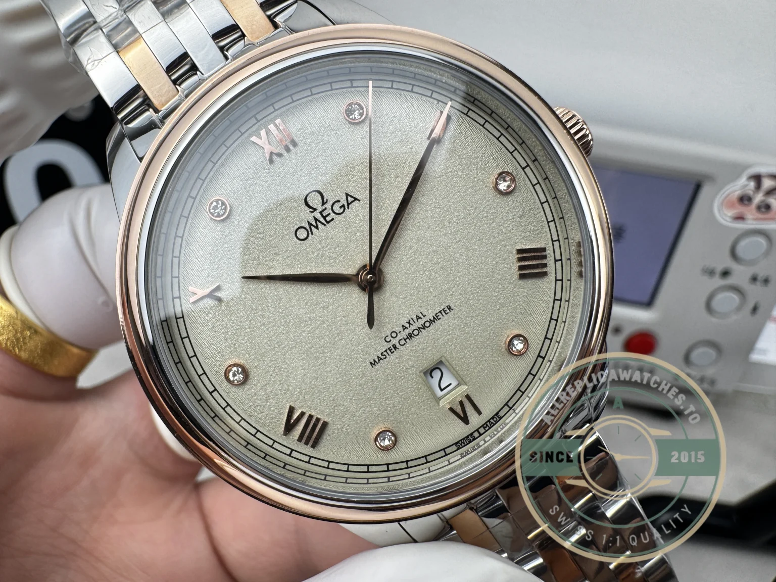 Replica Omega De Ville Rose Gold 40mm, 434.20.40.20.59.001 - Budget Luxury Replica Watch