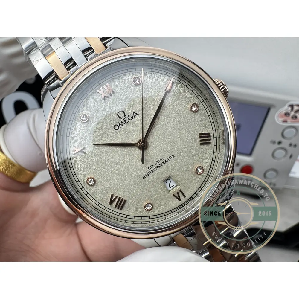 Replica Omega De Ville Rose Gold 40mm, 434.20.40.20.59.001 - Budget Luxury Replica Watch