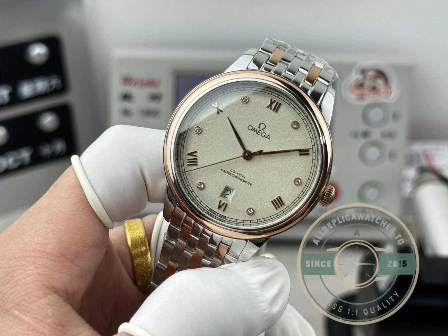 Replica Omega De Ville Rose Gold 40mm, 434.20.40.20.59.001 - Factory Super Clone Watch