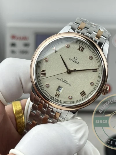 Replica Omega De Ville Rose Gold 40mm, 434.20.40.20.59.001 - Factory Super Clone Watch