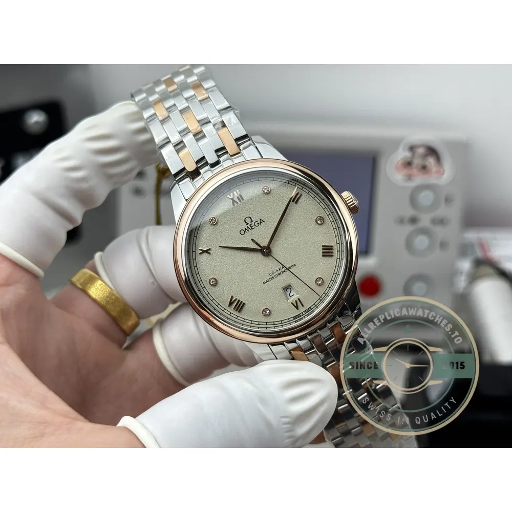 Replica Omega De Ville Rose Gold 40mm, 434.20.40.20.59.001 - High-Grade Replica Watch