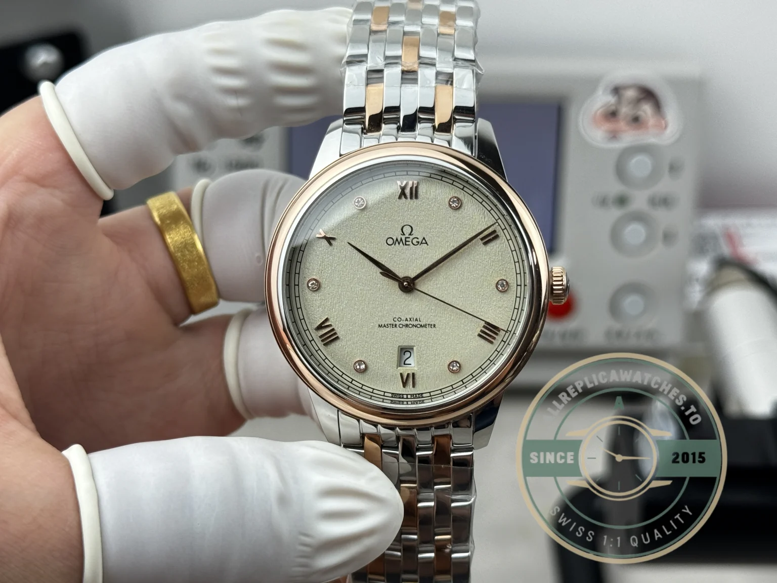 Replica Omega De Ville Rose Gold 40mm, 434.20.40.20.59.001 - Affordable Super Clone Watch