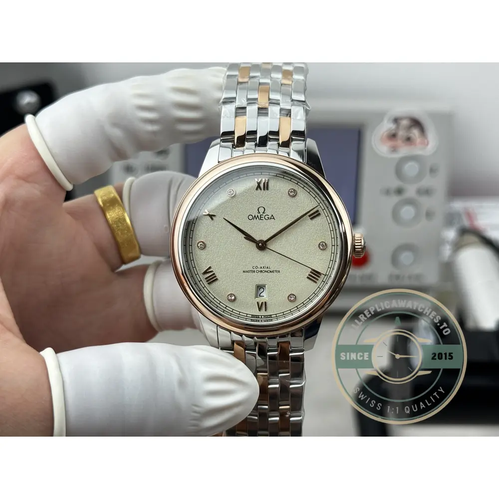 Replica Omega De Ville Rose Gold 40mm, 434.20.40.20.59.001 - Affordable Super Clone Watch