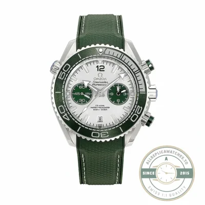 Superclone Omega Seamaster Planet Ocean 215.32.46.51.06.001 with green sunburst chronograph dial