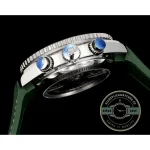 Superclone Omega Planet Ocean chronograph pushers at 2 and 4 o'clock, screw-in collars visible
