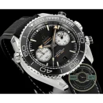 Superclone Omega Planet Ocean helium escape valve set into the steel case for saturation diving