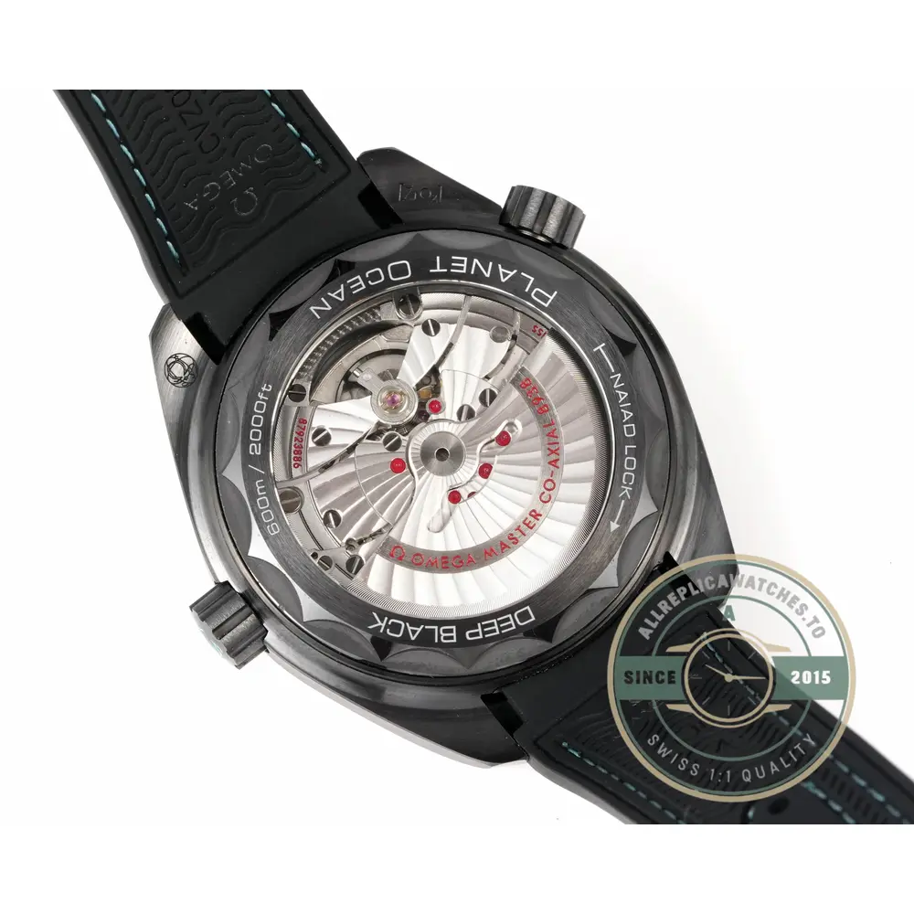 Clone Omega Planet Ocean liquidmetal diving scale inlaid into the rotating ceramic bezel
