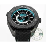 Clone Omega Planet Ocean date aperture above a VS8900 automatic holding a 48-hour reserve