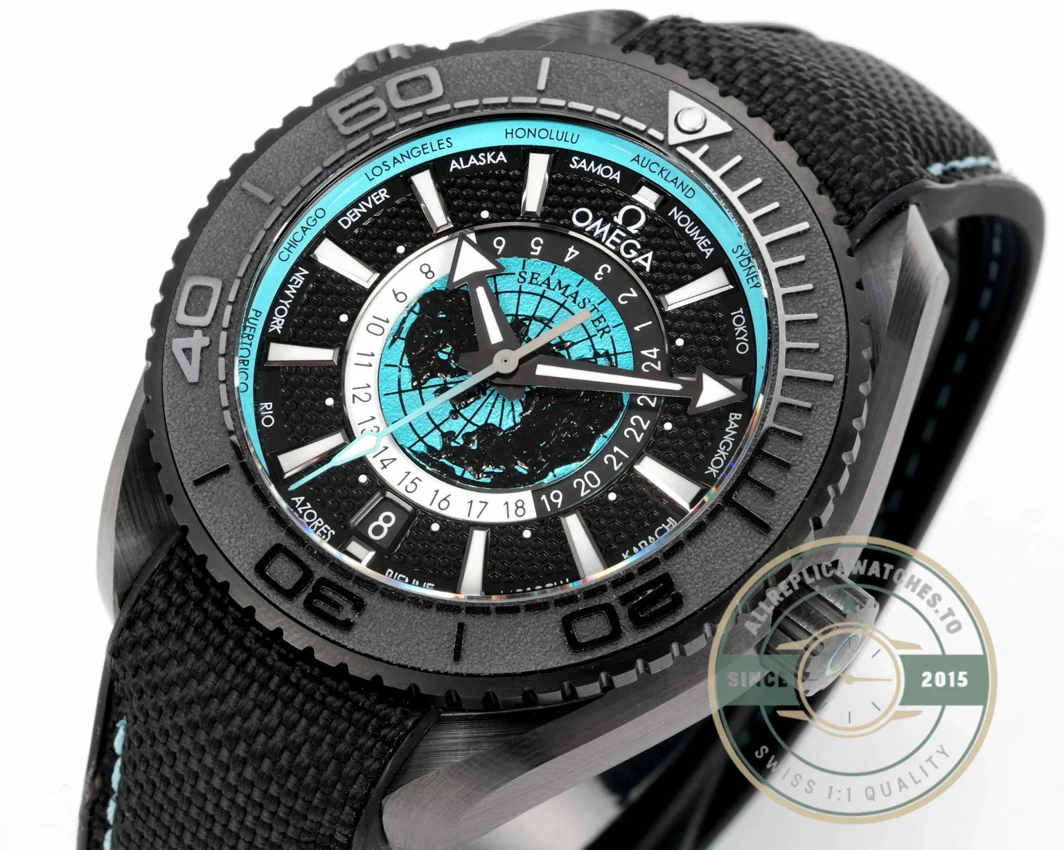 Replica Omega Seamaster PLANET OCEAN 600M 45.5mm Ceramic 215.92.46.22.01.006 - 1:1 Swiss Replica Watch