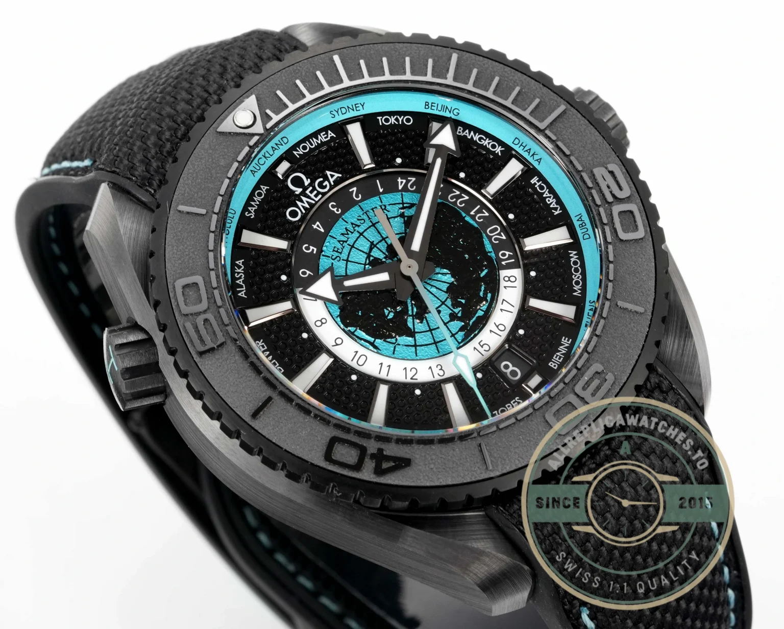 Replica Omega Seamaster PLANET OCEAN 600M 45.5mm Ceramic 215.92.46.22.01.006 - 1:1 Swiss Replica Watch