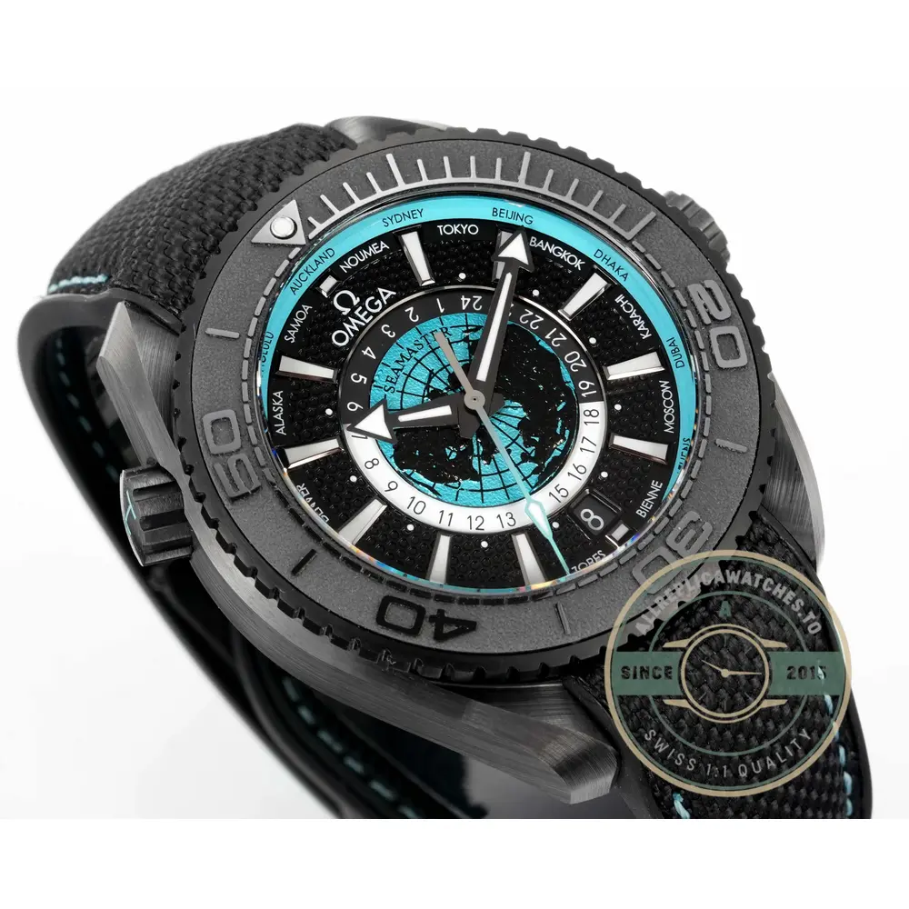 Clone Omega Planet Ocean 45.5mm ceramic case, lower density than steel at the same diameter