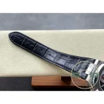 Replica Patek Nautilus 5980-6R White Gold 40.5mm Black Dial, Leather Strap - Affordable Luxury Replica Timepiece
