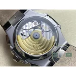 Replica Patek Nautilus 5980-6R White Gold 40.5mm Black Dial, Leather Strap - Factory Super Clone Watch