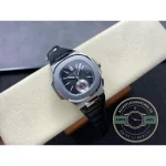 Replica Patek Nautilus 5980-6R White Gold 40.5mm Black Dial, Leather Strap - Factory Super Clone Watch