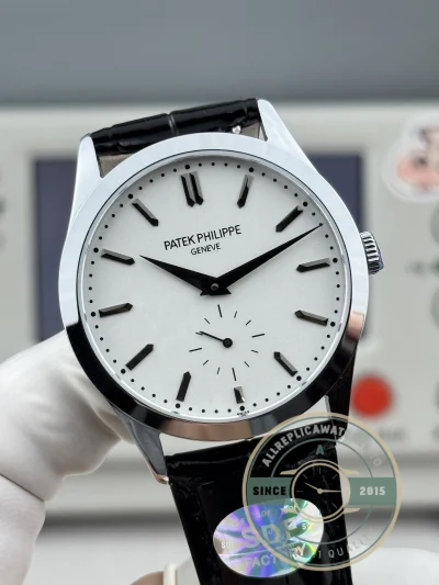 Replica Patek Philippe Calatrava 6196P-002 38mm White Dial - Factory Super Clone Watch